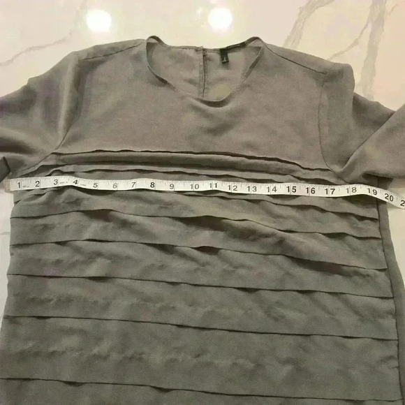 Benetton Stile Womens Crew Neck Long Sleeve Blouse Gray Size Small - Picture 5 of 9